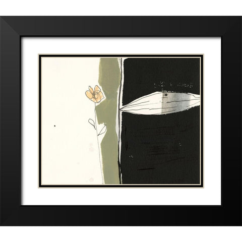 Floral Synergy III Black Modern Wood Framed Art Print with Double Matting by Goldberger, Jennifer