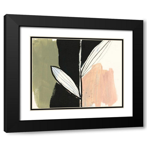 Floral Synergy IX Black Modern Wood Framed Art Print with Double Matting by Goldberger, Jennifer