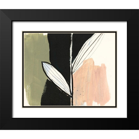 Floral Synergy IX Black Modern Wood Framed Art Print with Double Matting by Goldberger, Jennifer