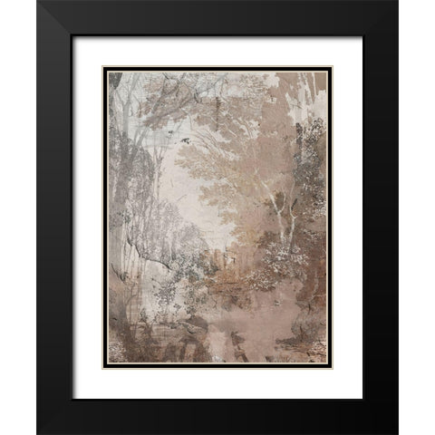 Fresco Collage III Black Modern Wood Framed Art Print with Double Matting by Barnes, Victoria