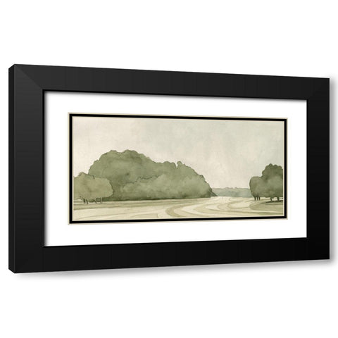 On Course I Black Modern Wood Framed Art Print with Double Matting by Caroline, Emma