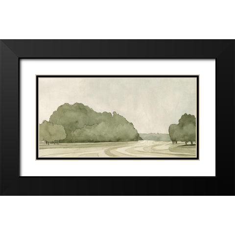 On Course I Black Modern Wood Framed Art Print with Double Matting by Caroline, Emma