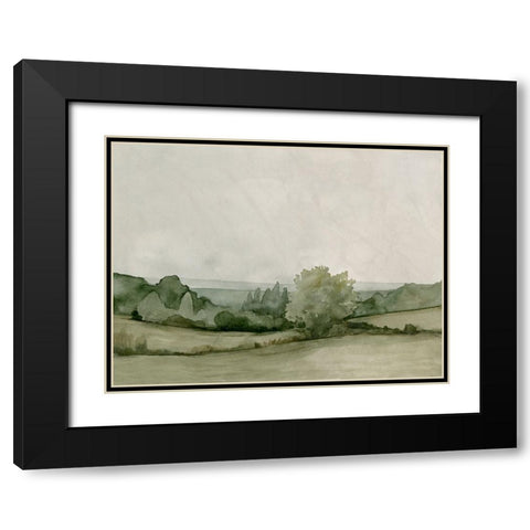 Vintage Views II Black Modern Wood Framed Art Print with Double Matting by Caroline, Emma