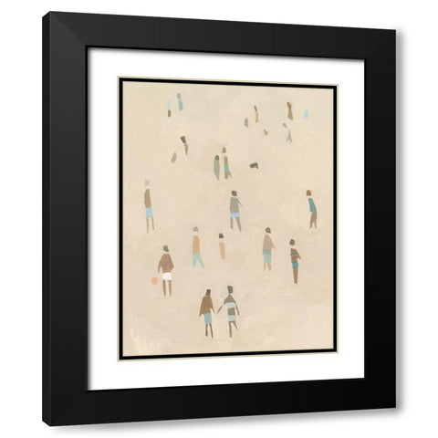 Beach Goer I Black Modern Wood Framed Art Print with Double Matting by Caroline, Emma