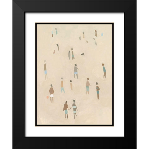 Beach Goer I Black Modern Wood Framed Art Print with Double Matting by Caroline, Emma
