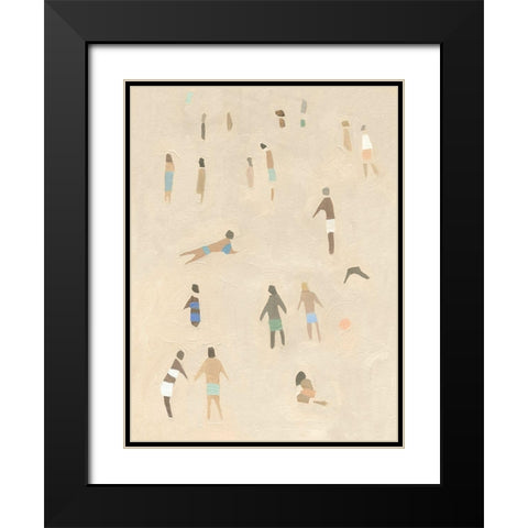 Beach Goer II Black Modern Wood Framed Art Print with Double Matting by Caroline, Emma