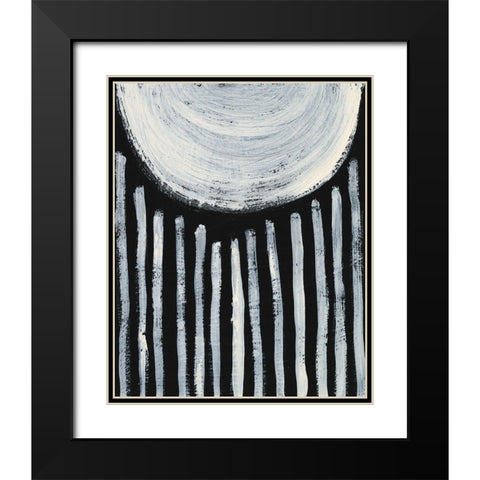 Ivory and Black II Black Modern Wood Framed Art Print with Double Matting by Moore, Regina