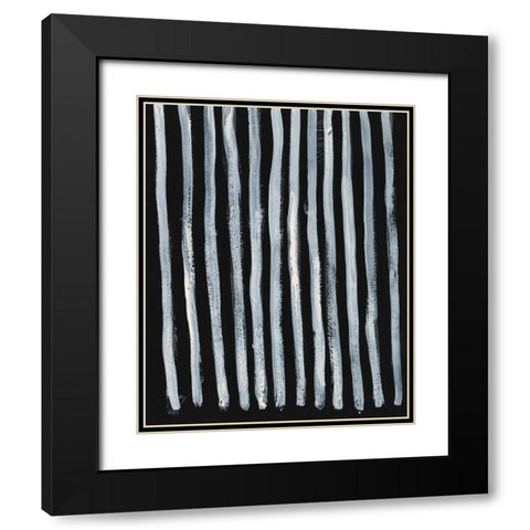 Ivory and Black IV Black Modern Wood Framed Art Print with Double Matting by Moore, Regina