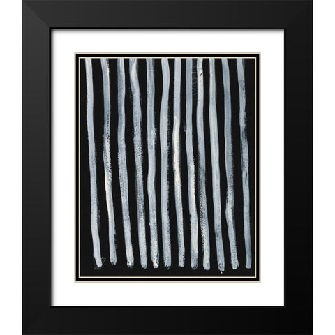 Ivory and Black IV Black Modern Wood Framed Art Print with Double Matting by Moore, Regina