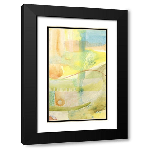 Pastel Bond II Black Modern Wood Framed Art Print with Double Matting by Moore, Regina