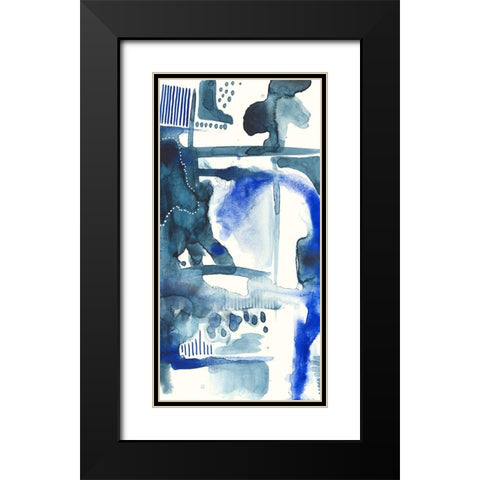Singing the Blues I Black Modern Wood Framed Art Print with Double Matting by Moore, Regina