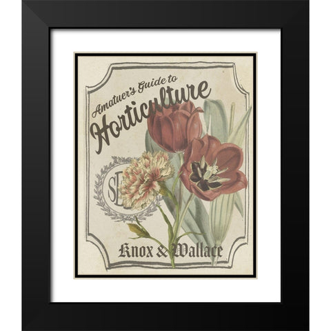Vintage Seed Packets I Black Modern Wood Framed Art Print with Double Matting by Studio W