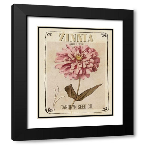 Vintage Seed Packets II Black Modern Wood Framed Art Print with Double Matting by Studio W