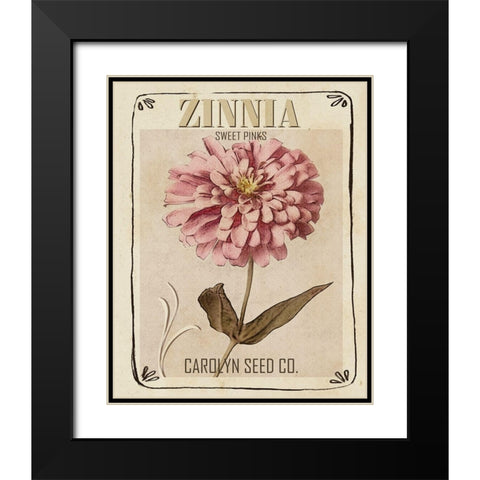 Vintage Seed Packets II Black Modern Wood Framed Art Print with Double Matting by Studio W