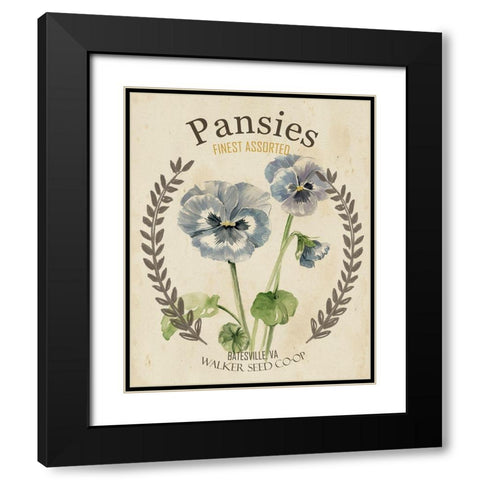 Vintage Seed Packets III Black Modern Wood Framed Art Print with Double Matting by Studio W