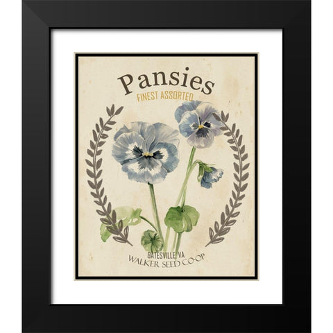 Vintage Seed Packets III Black Modern Wood Framed Art Print with Double Matting by Studio W