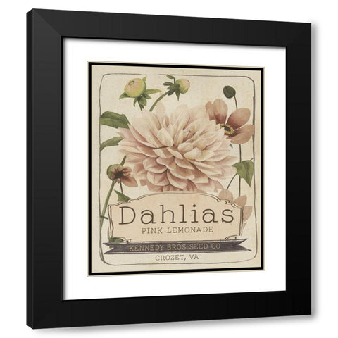 Vintage Seed Packets IV Black Modern Wood Framed Art Print with Double Matting by Studio W