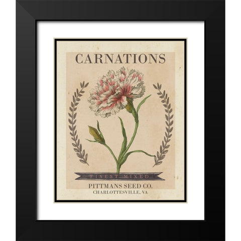 Vintage Seed Packets V Black Modern Wood Framed Art Print with Double Matting by Studio W