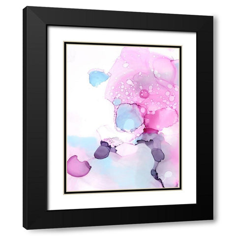 Fluid Magenta IV Black Modern Wood Framed Art Print with Double Matting by Harper, Ethan