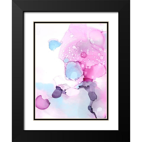Fluid Magenta IV Black Modern Wood Framed Art Print with Double Matting by Harper, Ethan