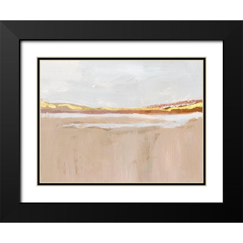 Gilded Expanse I Black Modern Wood Framed Art Print with Double Matting by Barnes, Victoria