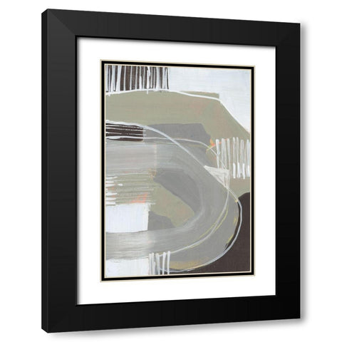 Arching Neutrals I Black Modern Wood Framed Art Print with Double Matting by Goldberger, Jennifer