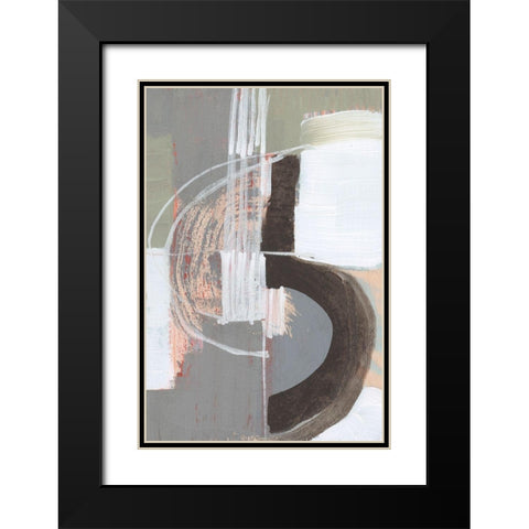 Arching Neutrals III Black Modern Wood Framed Art Print with Double Matting by Goldberger, Jennifer