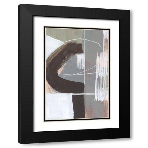 Arching Neutrals IV Black Modern Wood Framed Art Print with Double Matting by Goldberger, Jennifer