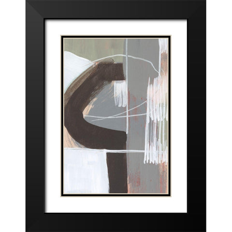 Arching Neutrals IV Black Modern Wood Framed Art Print with Double Matting by Goldberger, Jennifer