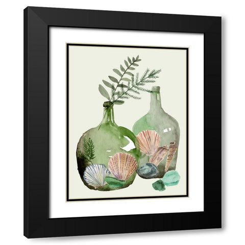 Ocean in a Bottle I Black Modern Wood Framed Art Print with Double Matting by Wang, Melissa