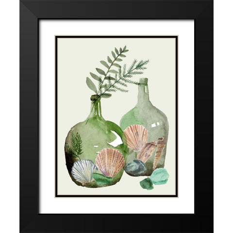 Ocean in a Bottle I Black Modern Wood Framed Art Print with Double Matting by Wang, Melissa