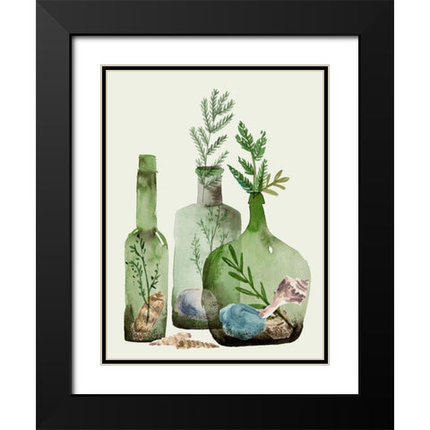 Ocean in a Bottle II Black Modern Wood Framed Art Print with Double Matting by Wang, Melissa