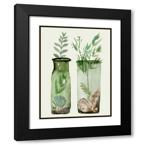 Ocean in a Bottle V Black Modern Wood Framed Art Print with Double Matting by Wang, Melissa