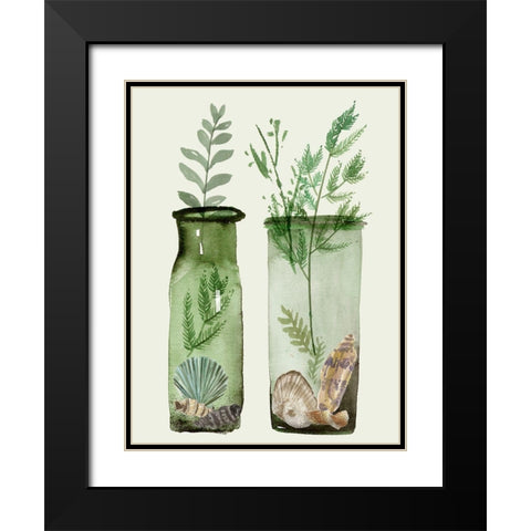 Ocean in a Bottle V Black Modern Wood Framed Art Print with Double Matting by Wang, Melissa