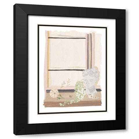 By My Window II Black Modern Wood Framed Art Print with Double Matting by Wang, Melissa