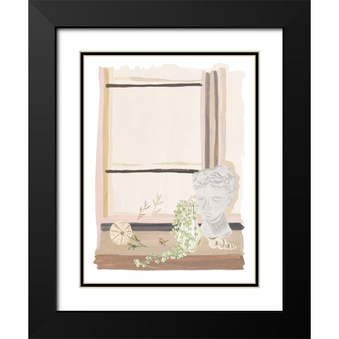 By My Window II Black Modern Wood Framed Art Print with Double Matting by Wang, Melissa