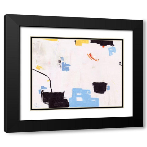 Inland Sands II Black Modern Wood Framed Art Print with Double Matting by Wang, Melissa