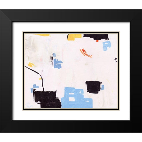 Inland Sands II Black Modern Wood Framed Art Print with Double Matting by Wang, Melissa