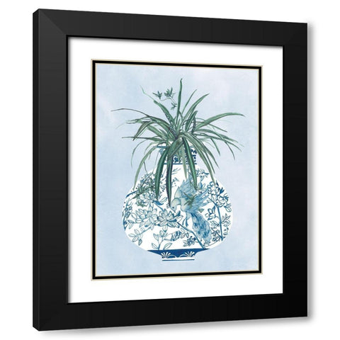 Moonlight Vase III Black Modern Wood Framed Art Print with Double Matting by Wang, Melissa