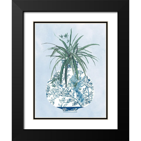 Moonlight Vase III Black Modern Wood Framed Art Print with Double Matting by Wang, Melissa