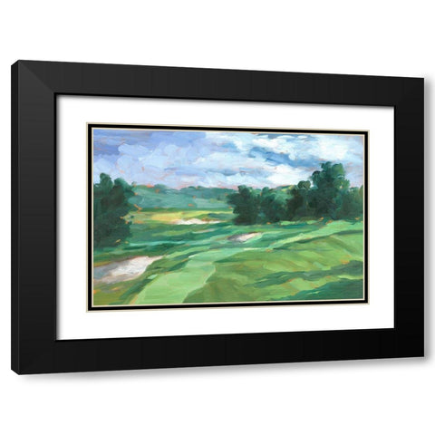 Golf Course Study IV Black Modern Wood Framed Art Print with Double Matting by Harper, Ethan