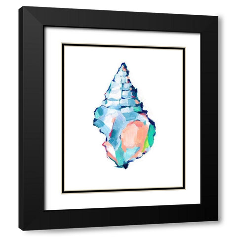 Pop Shell Study II Black Modern Wood Framed Art Print with Double Matting by Harper, Ethan