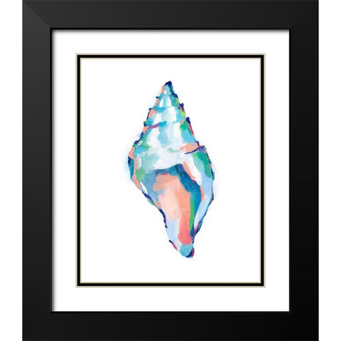 Pop Shell Study IV Black Modern Wood Framed Art Print with Double Matting by Harper, Ethan