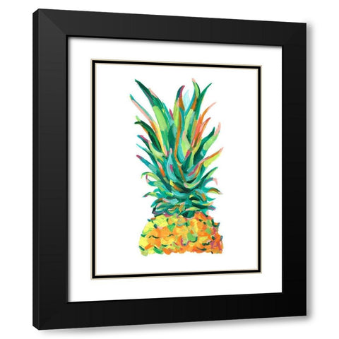 Bright Pop Pineapple I Black Modern Wood Framed Art Print with Double Matting by Harper, Ethan