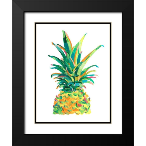 Bright Pop Pineapple II Black Modern Wood Framed Art Print with Double Matting by Harper, Ethan