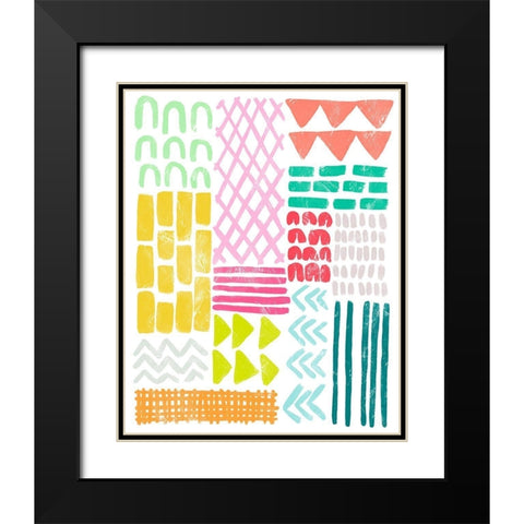 Candy Color Signals II Black Modern Wood Framed Art Print with Double Matting by Vess, June Erica