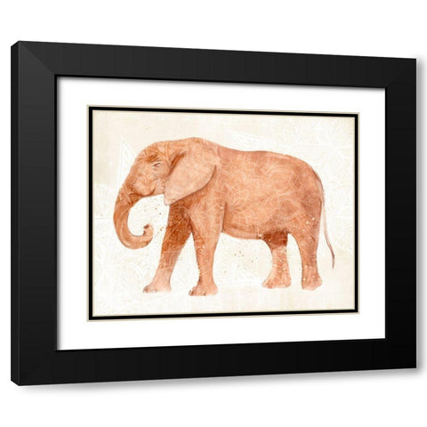 Elephant Wisdom I Black Modern Wood Framed Art Print with Double Matting by Warren, Annie