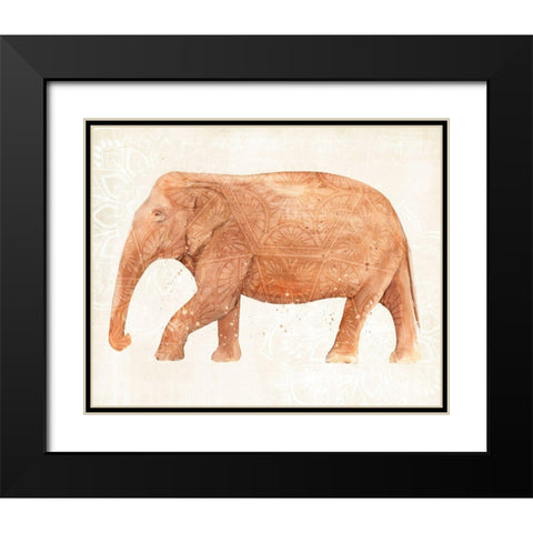 Elephant Wisdom II Black Modern Wood Framed Art Print with Double Matting by Warren, Annie