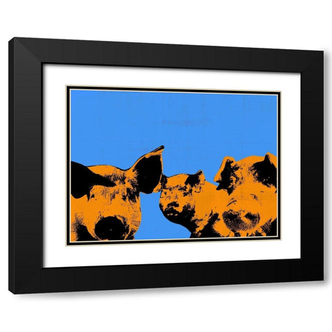 Pop Art Farm III Black Modern Wood Framed Art Print with Double Matting by Warren, Annie