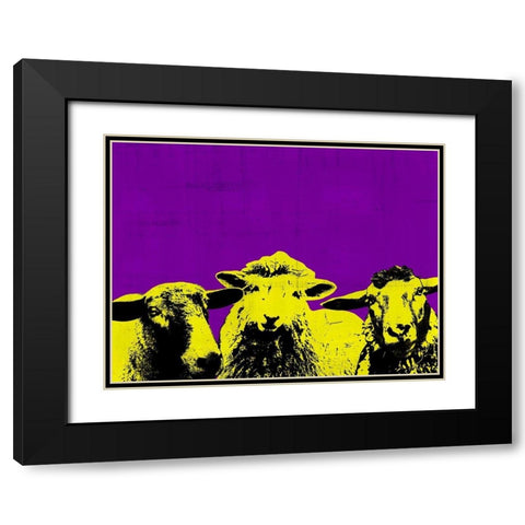 Pop Art Farm IV Black Modern Wood Framed Art Print with Double Matting by Warren, Annie